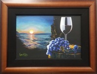 Godard Martini Art Godard Martini Art Red Wine Cove (Framed)